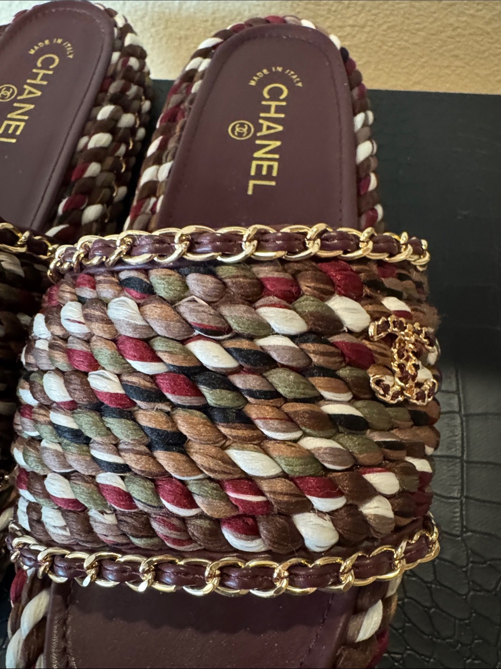 Chanel Braided Multi Colored Sandals - Picture 3 of 11